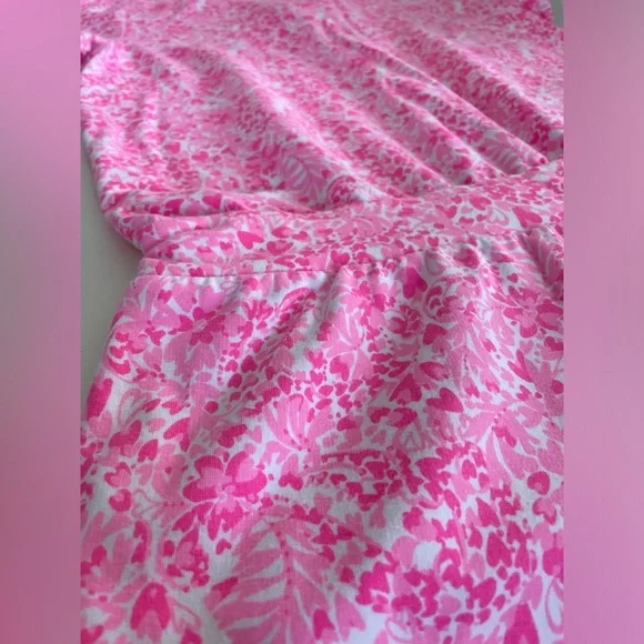 Lilly Pulitzer Short Sleeve Hot Pink Button Up Jorgie Shorts Romper Women’s Sm - Picture 12 of 13